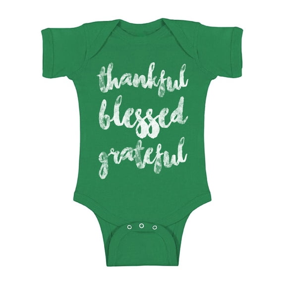 Awkward Styles Happy Thanksgiving Baby Bodysuit Thankful Blessed Grateful Romper