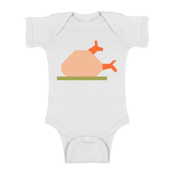 Awkward Styles Thanksgiving Baby Bodysuit Turkey Dinner Romper