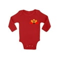 thumbnail image 1 of Awkward Styles Thanksgiving Bodysuit Turkey Baby Romper Pocket Print, 1 of 4