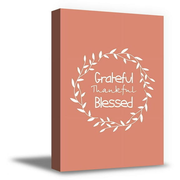Awkward Styles Thanksgiving Canvas Wall Art Grateful Thankful Blessed Home Decor Prints