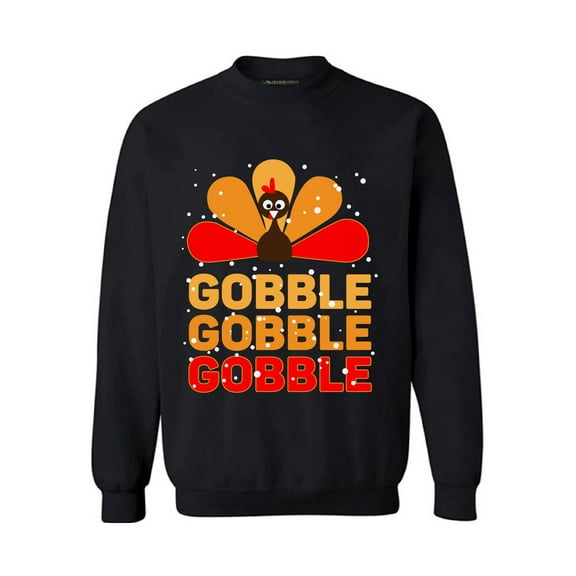 Awkward Styles Thanksgiving Crewneck Gobble Turkey Sweatshirts