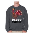 thumbnail image 1 of Awkward Styles Thanksgiving Crewneck Top Daddy Turkey Sweatshirts for Men, 1 of 4