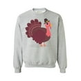 thumbnail image 1 of Awkward Styles Thanksgiving Crewneck top Pink Turkey Sweatshirts, 1 of 5
