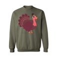 thumbnail image 1 of Awkward Styles Thanksgiving Crewneck top Pink Turkey Sweatshirts, 1 of 5