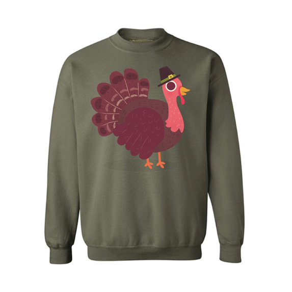 Awkward Styles Thanksgiving Crewneck top Pink Turkey Sweatshirts
