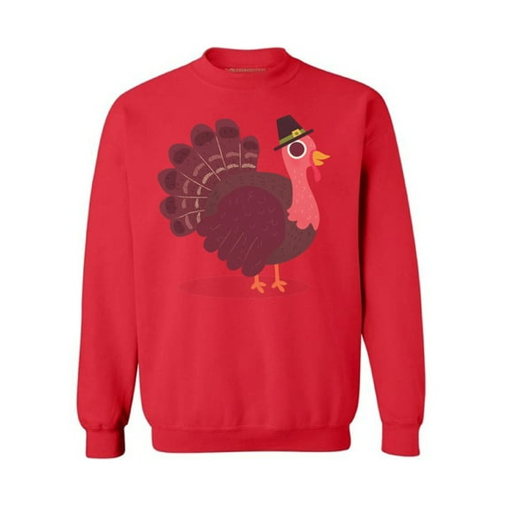 Awkward Styles Thanksgiving Crewneck top Pink Turkey Sweatshirts