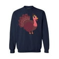 thumbnail image 1 of Awkward Styles Thanksgiving Crewneck top Pink Turkey Sweatshirts, 1 of 5