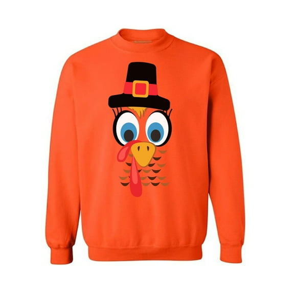 Awkward Styles Thanksgiving Crewneck top Turkey Face Sweatshirts