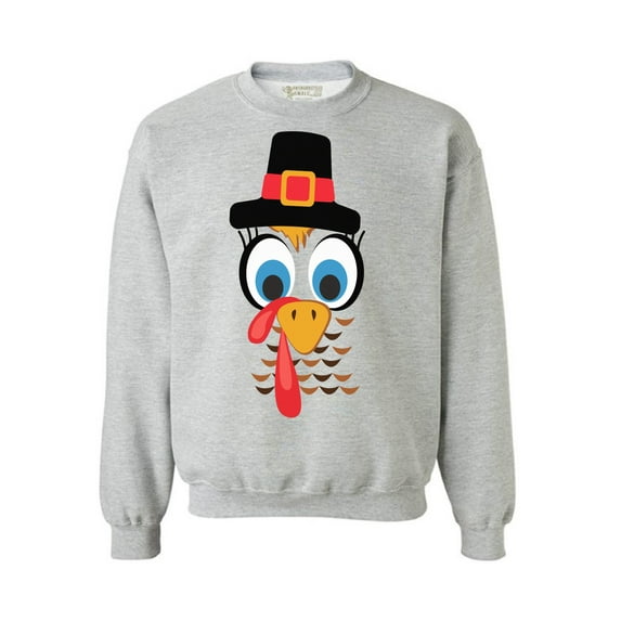 Awkward Styles Thanksgiving Crewneck top Turkey Face Sweatshirts