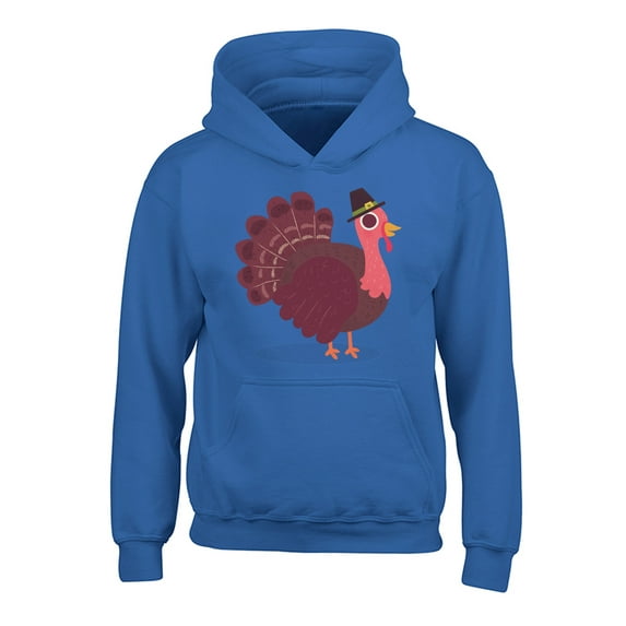 Awkward Styles Thanksgiving Hoodies for Kids Pink Turkey Hooded Youth Sweatshirt