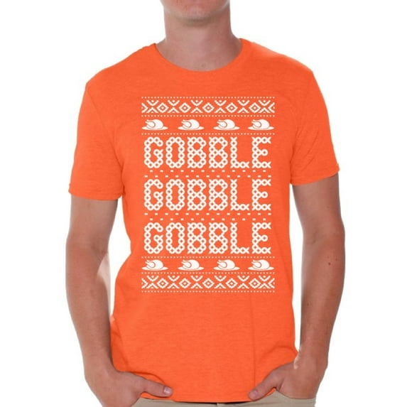 Awkward Styles Thanksgiving Shirt for Men Gobble Gobble Gobble T-Shirt Thanksgiving Gifts Mens Shirt Festive Turkey Holiday T-shirt