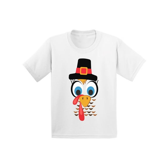Awkward Styles Thanksgiving Shirts for Boys Kids Turkey Face T-shirt