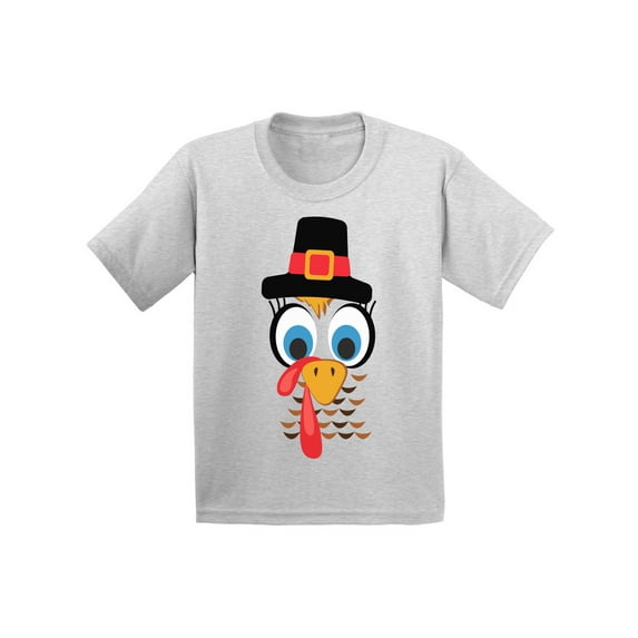 Awkward Styles Thanksgiving Shirts for Boys Toddler Turkey Face T-shirt