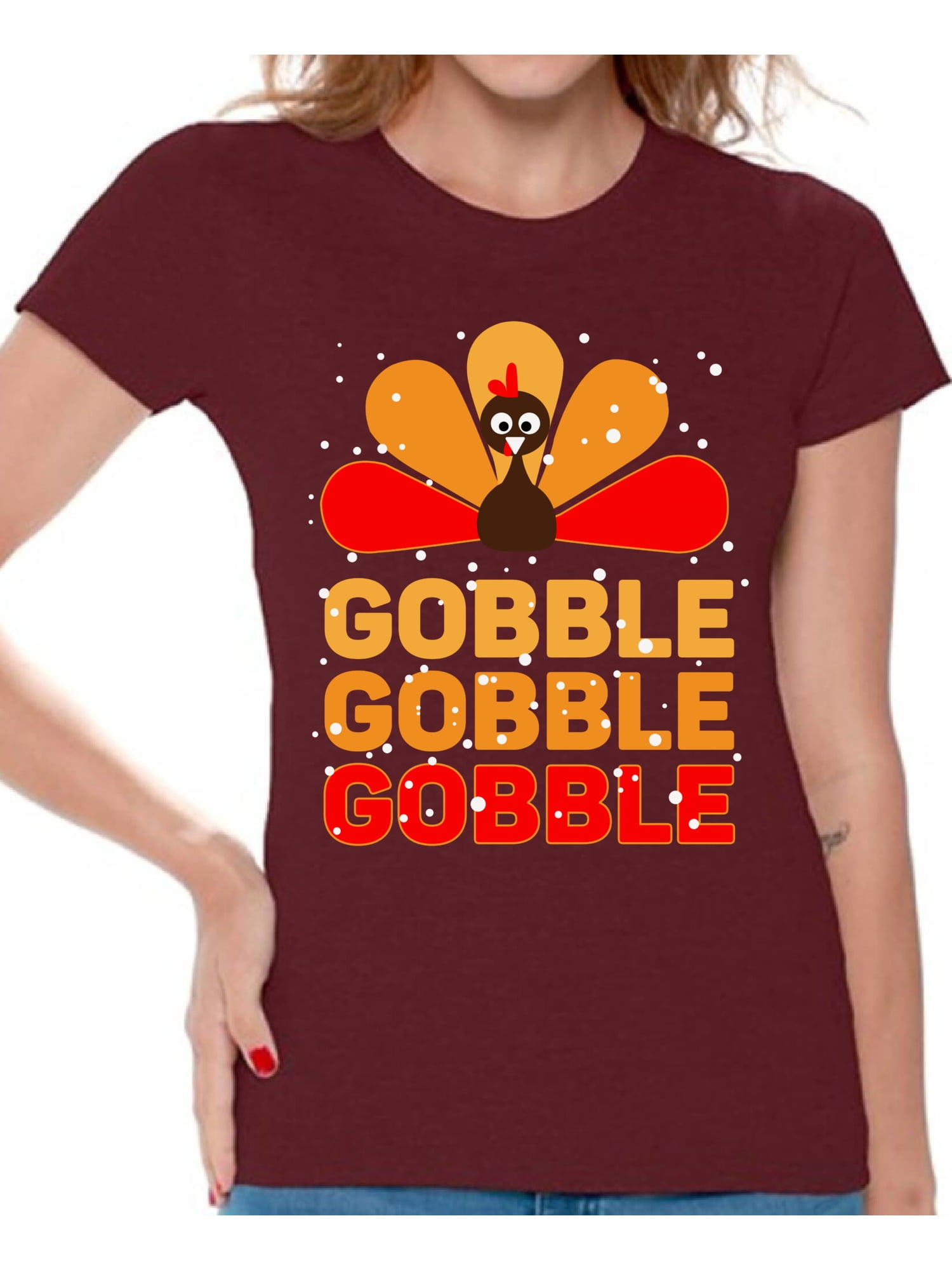 Awkward Styles Thanksgiving Shirts for Women Gobble Gobble T-shirt