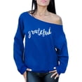 thumbnail image 1 of Awkward Styles Thanksgiving Sweatshirt Grateful Off Shoulder Tops For Women, 1 of 4