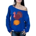 thumbnail image 1 of Awkward Styles Thanksgiving Sweatshirt Happy Turkey Off Shoulder Tops for Women, 1 of 4