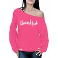 thumbnail image 1 of Awkward Styles Thanksgiving Sweatshirt Thankful Off Shoulder Tops For Women, 1 of 4