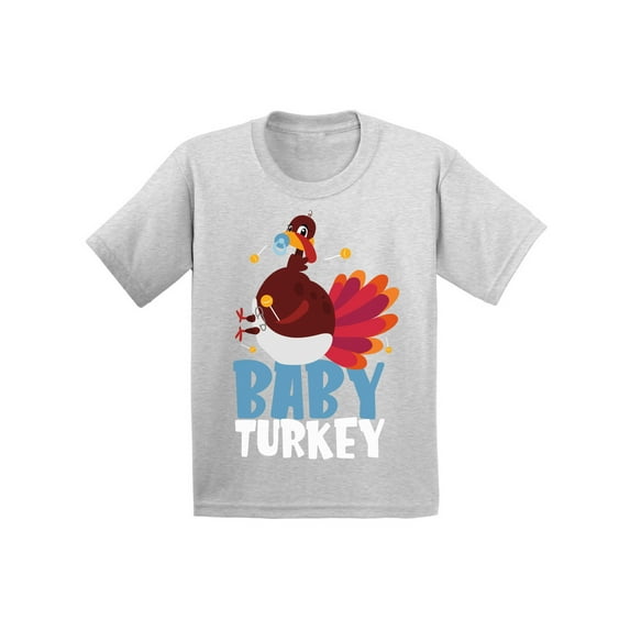 Awkward Styles Thanksgiving T-Shirt Baby Turkey Toddler Shirt