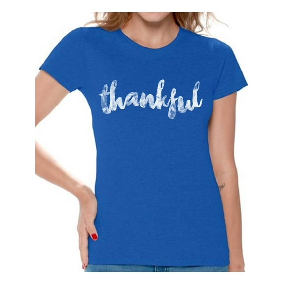 Awkward Styles Thanksgiving T-Shirt Blissful Shirts for Women