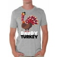 thumbnail image 1 of Awkward Styles Thanksgiving T-Shirt Daddy Turkey Shirts for Men, 1 of 4