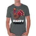 thumbnail image 1 of Awkward Styles Thanksgiving T-Shirt Daddy Turkey Shirts for Men, 1 of 4