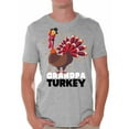 thumbnail image 1 of Awkward Styles Thanksgiving T-Shirt Grandpa Turkey Shirts for Men, 1 of 4