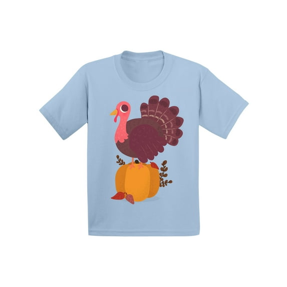 Awkward Styles Thanksgiving T-Shirt Happy Turkey Baby Shirt