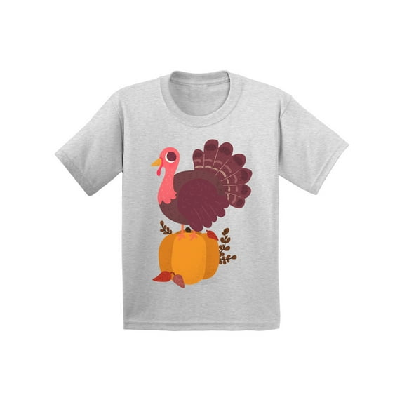Awkward Styles Thanksgiving T-Shirt Happy Turkey Kids T Shirts