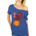 thumbnail image 1 of Awkward Styles Thanksgiving T Shirt Happy Turkey Off Shoulder Tops for Women, 1 of 4