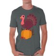 thumbnail image 1 of Awkward Styles Thanksgiving T-Shirt Happy Turkey Shirts for Men, 1 of 4