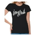 thumbnail image 1 of Awkward Styles Thanksgiving T-Shirt Joyful Shirts for Women, 1 of 4