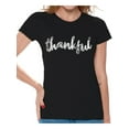 thumbnail image 1 of Awkward Styles Thanksgiving T-Shirt Thankful Shirts for Women, 1 of 4