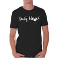 thumbnail image 1 of Awkward Styles Thanksgiving T-Shirt Truly Blessed Shirts for Men, 1 of 4