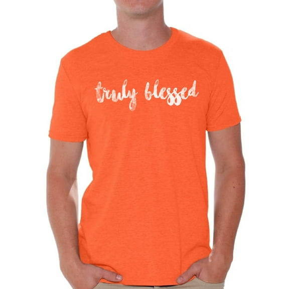 Awkward Styles Thanksgiving T-Shirt Truly Blessed Shirts for Men