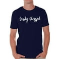 thumbnail image 1 of Awkward Styles Thanksgiving T-Shirt Truly Blessed Shirts for Men, 1 of 4
