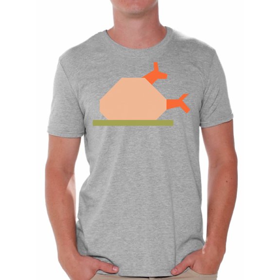 Awkward Styles Thanksgiving T-Shirt Turkey Dinner Shirts for Men
