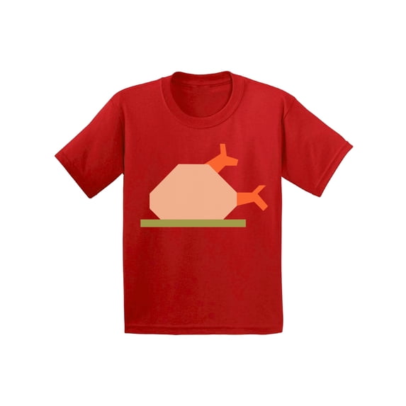 Awkward Styles Thanksgiving T-Shirt Turkey Dinner Toddler Shirt