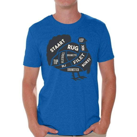 Awkward Styles Thanksgiving T-Shirt Turkey Meat Shirts for Men