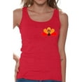 thumbnail image 1 of Awkward Styles Thanksgiving T-Shirt Turkey Tank Tops for Women Pocket Print, 1 of 4