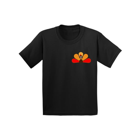 Awkward Styles Thanksgiving T-Shirt Turkey Toddler Shirt Pocket Print
