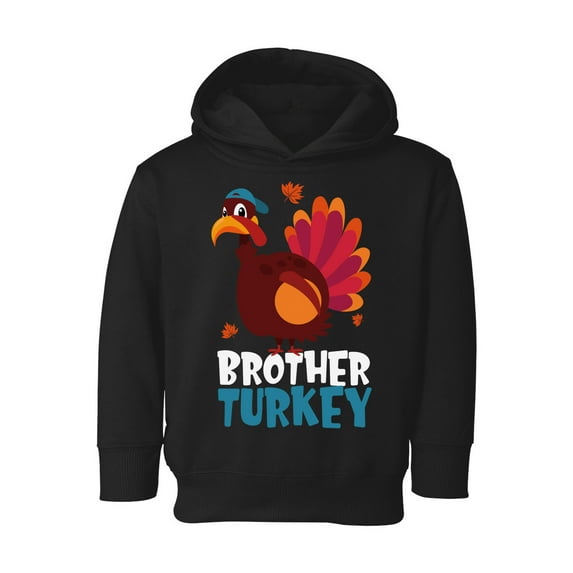 Awkward Styles Thanksgiving Toddler Hoodie Brother Turkey Fleece Hooded Sweatshirt