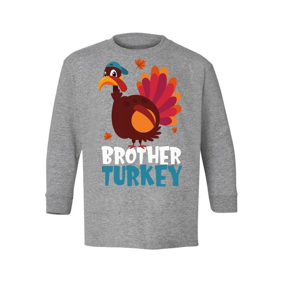 Awkward Styles Thanksgiving Youth Sweatshirt Brother Turkey Crewneck Tee for Kids
