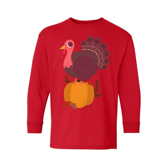 Awkward Styles Thanksgiving Youth Sweatshirt Happy Turkey Crewneck Tee for Kids