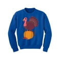 thumbnail image 1 of Awkward Styles Thanksgiving Youth Sweatshirt Happy Turkey Crewneck Tops for Kids, 1 of 5