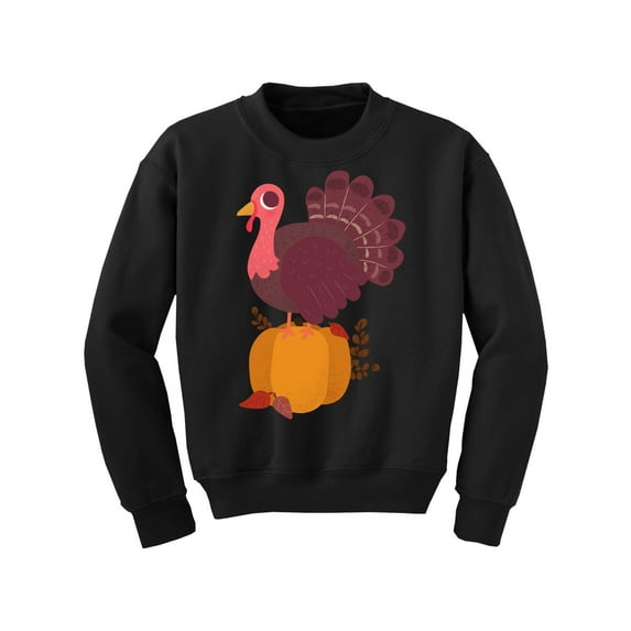 Awkward Styles Thanksgiving Youth Sweatshirt Happy Turkey Crewneck Tops for Kids