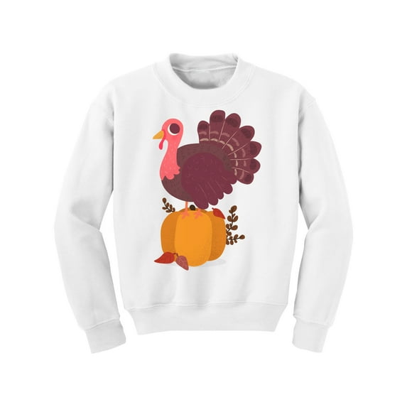 Awkward Styles Thanksgiving Youth Sweatshirt Happy Turkey Crewneck Tops for Kids