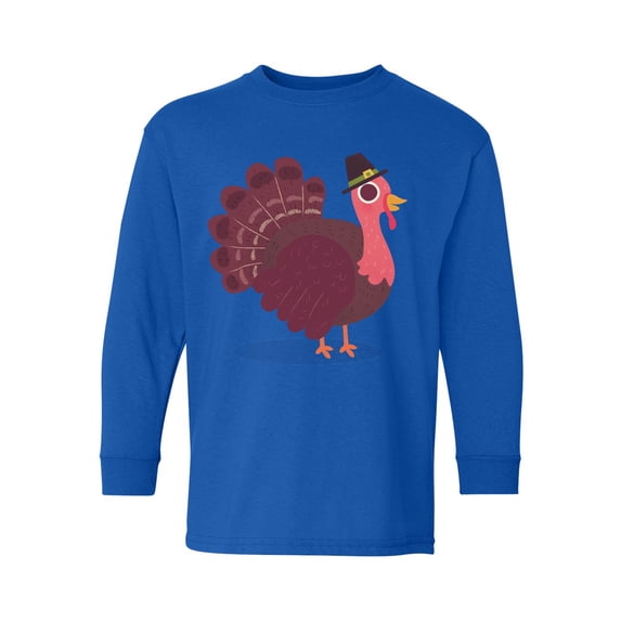Awkward Styles Thanksgiving Youth Sweatshirt Pink Turkey Crewneck Tee for Kids