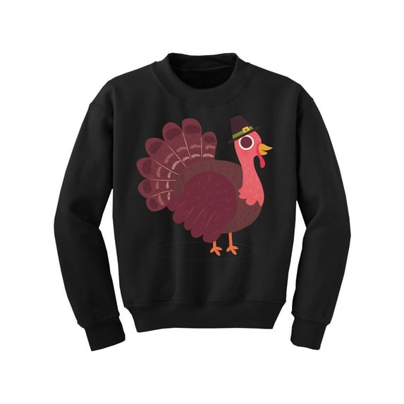 Awkward Styles Thanksgiving Youth Sweatshirt Pink Turkey Crewneck Tops for Kids