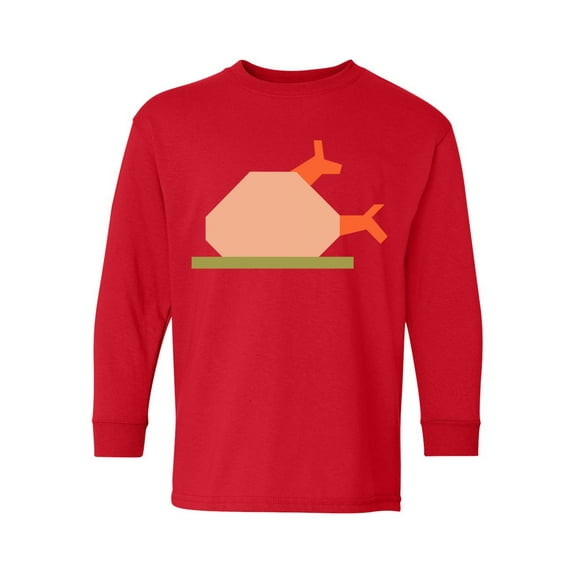Awkward Styles Thanksgiving Youth Sweatshirt Turkey Dinner Crewneck Tee for Kids