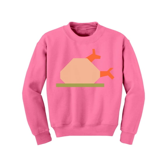 Awkward Styles Thanksgiving Youth Sweatshirt Turkey Dinner Crewneck Tops for Kids